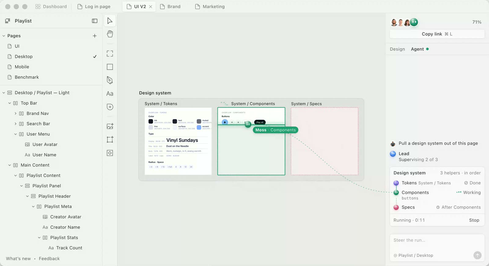 The Paper interface during the Pipeline run